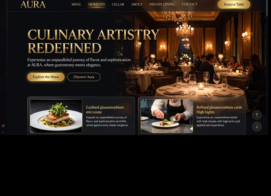 Gourmet Restaurant - Online menu and table reservation web application